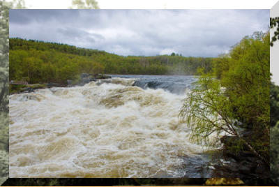 Wasserfall Fluss Näätämöjoki  